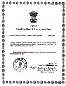 in999 registration certificate